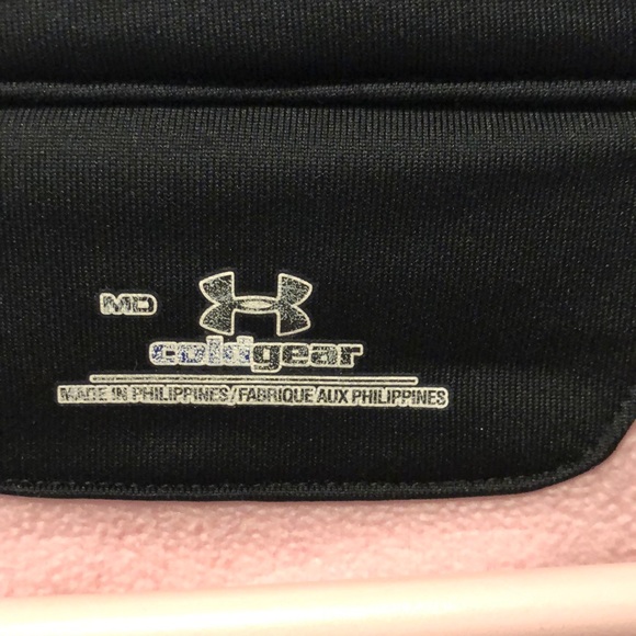 Under Armour Pink & Black Fleece Zip Up Jacket - Picture 3 of 5